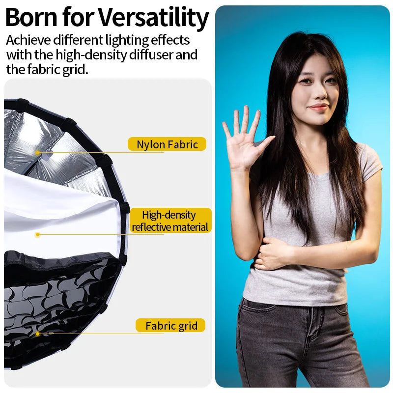 60cm Parabolic Softbox with Standard and Mini Bowens Mount