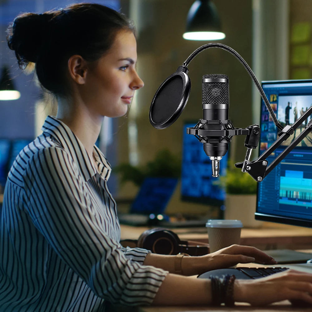Comprehensive Podcast Equipment Bundle with Microphone and Sound Card