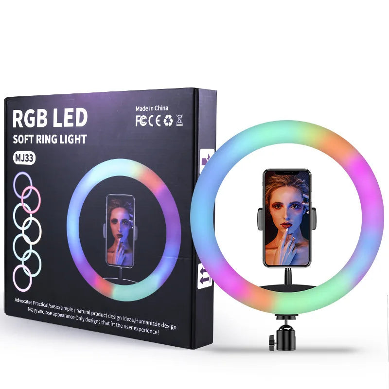 RGB Full-Color LED Ring Light for Selfies and Live Streaming