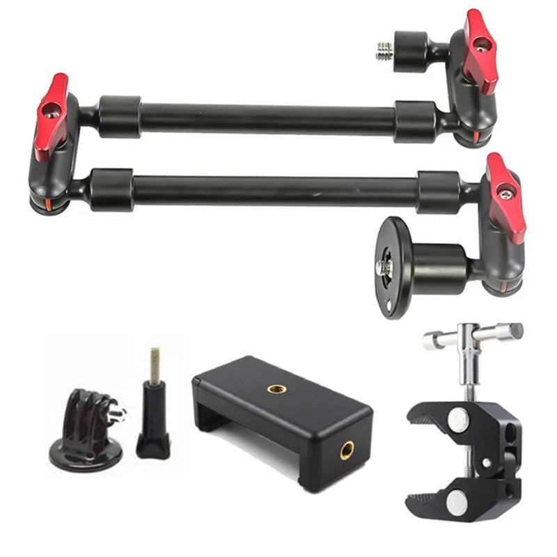 Versatile Table Tripod with Articulating Arm for Smartphones and Action Cameras