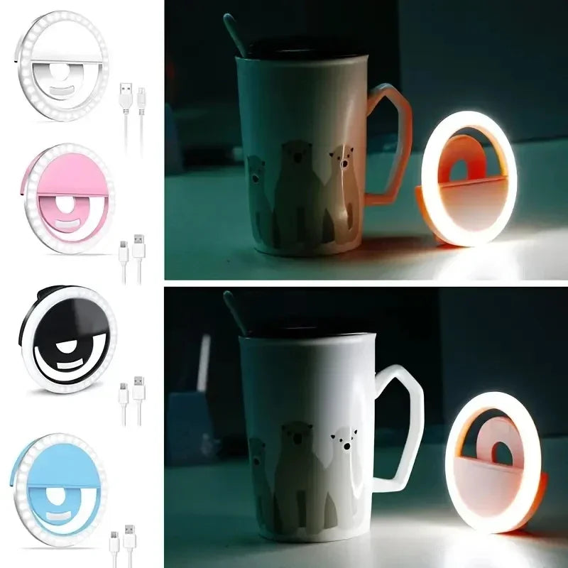 USB Charging LED Selfie Ring Light for Perfect Photos
