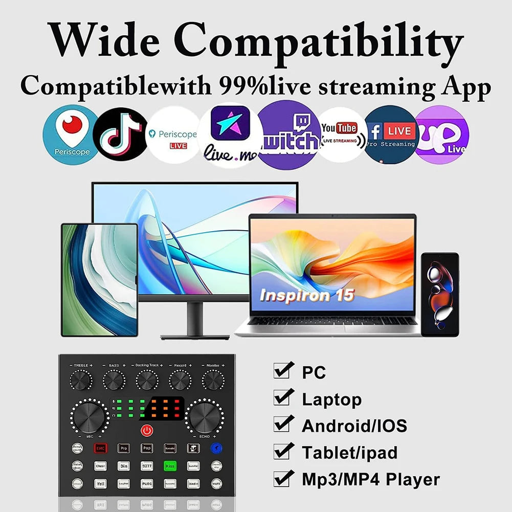 Comprehensive Podcast Equipment Bundle with Microphone and Sound Card
