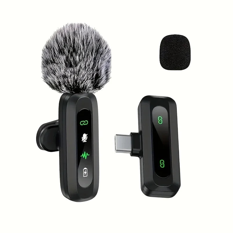 Rechargeable Wireless Lavalier Microphone for Streaming and Vlogging