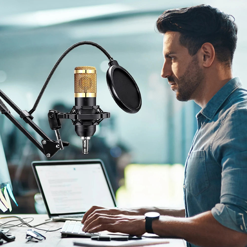 Comprehensive Podcast Equipment Bundle with Microphone and Sound Card