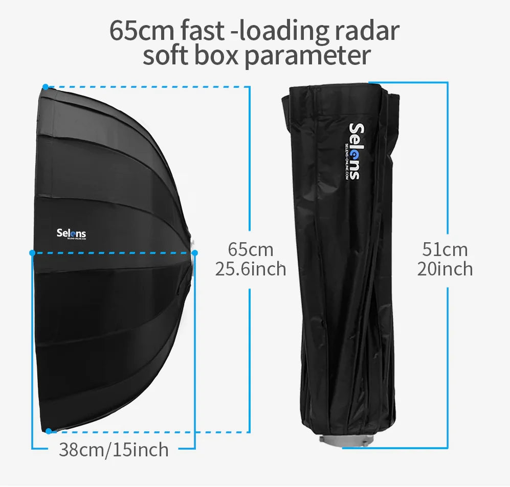 Quick Folding 105cm Beauty Dish Umbrella Softbox with Diffuser