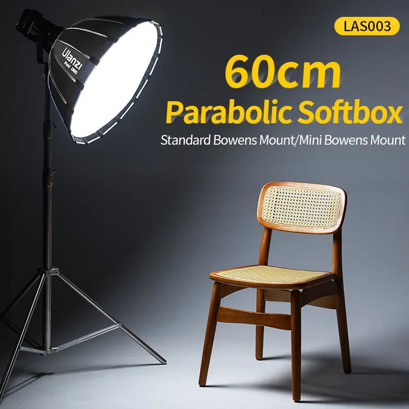60cm Parabolic Softbox with Standard and Mini Bowens Mount