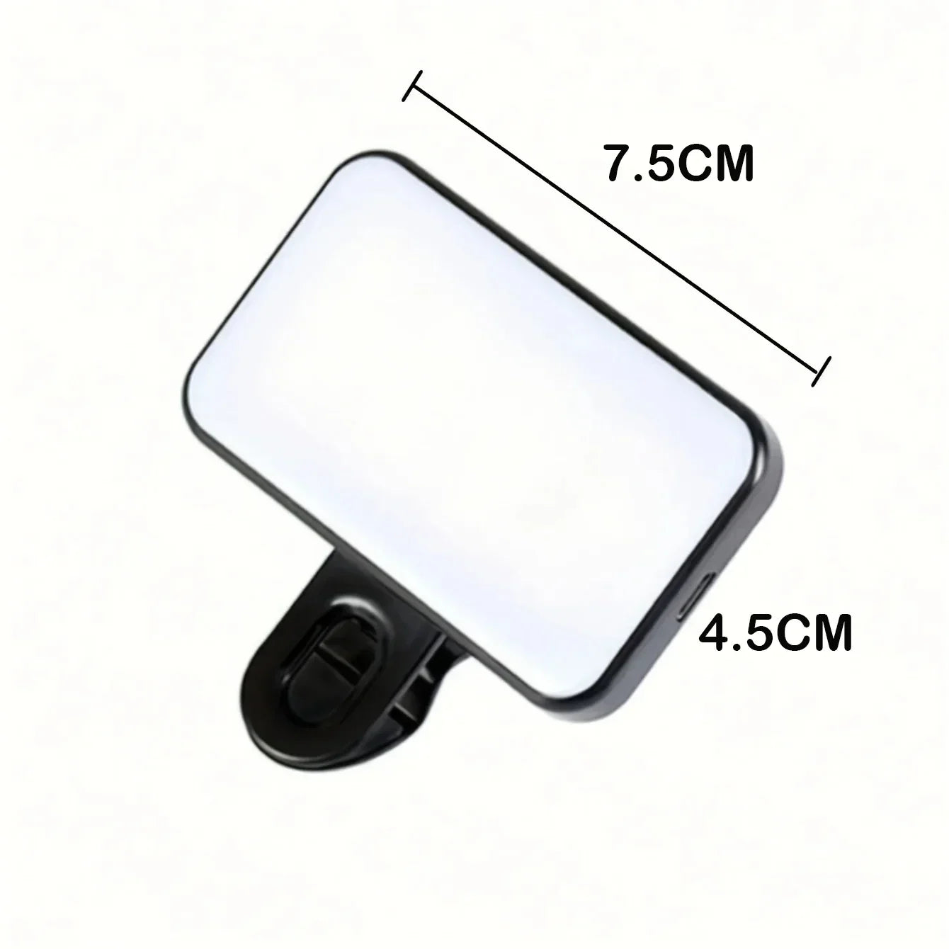 Mini Rechargeable Clip-on Selfie Fill Light with 3 Color Modes
