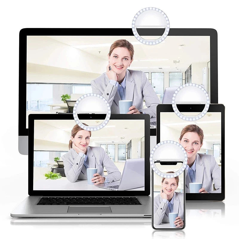 LED Selfie Ring Light with USB Rechargeable Design