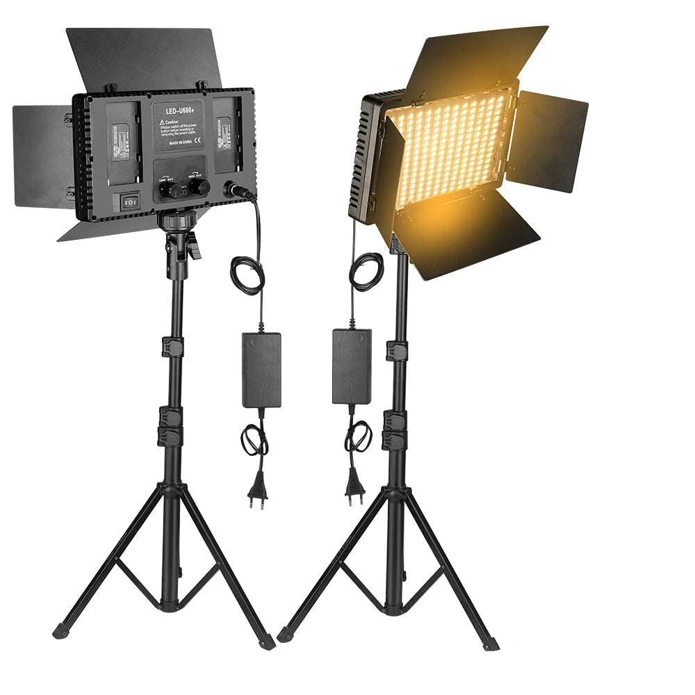 Dimmable Bi-Color LED Photo Studio Light for Video Recording