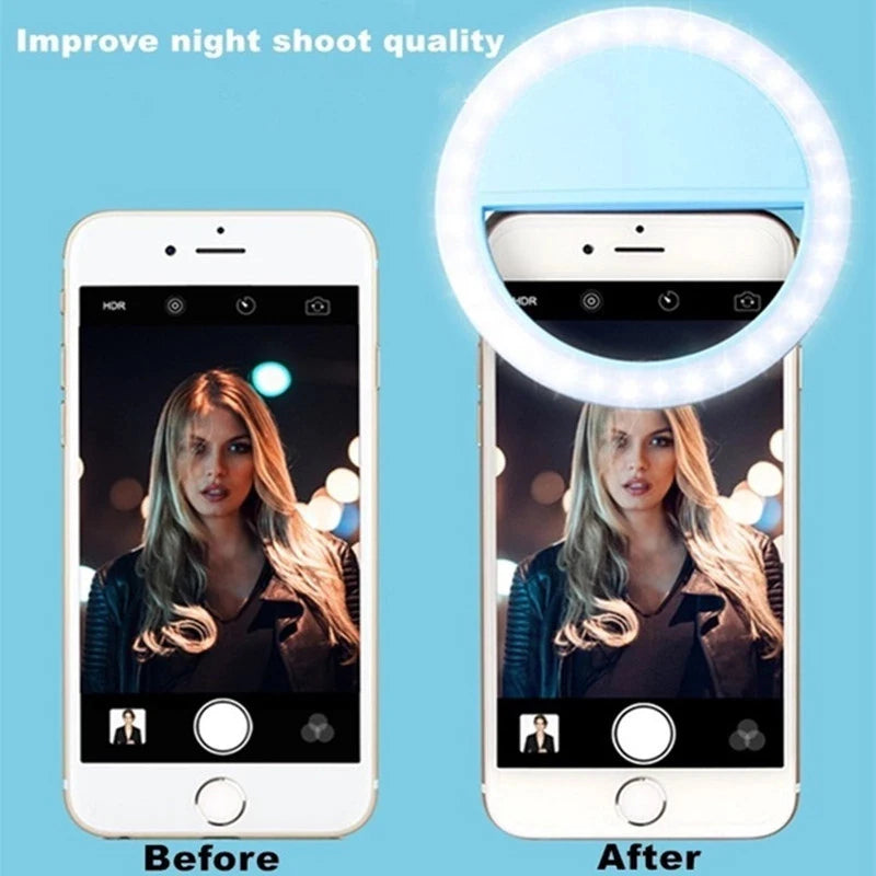 LED Selfie Ring Light with USB Rechargeable Design