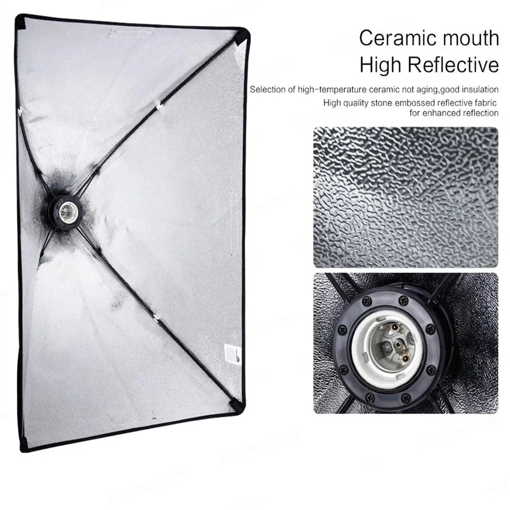 Professional 50x70CM Softbox Lighting Kit for Photography and Video