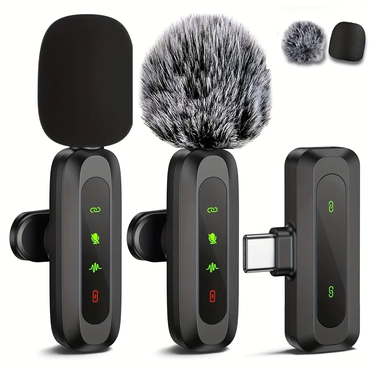 Rechargeable Wireless Lavalier Microphone for Streaming and Vlogging