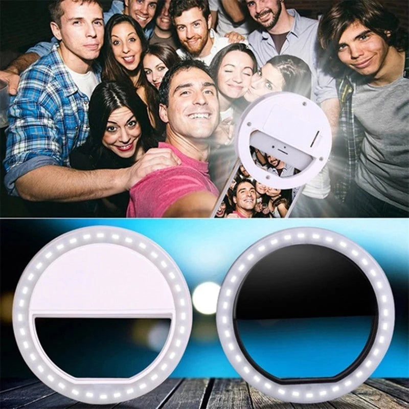 LED Selfie Ring Light with USB Rechargeable Design