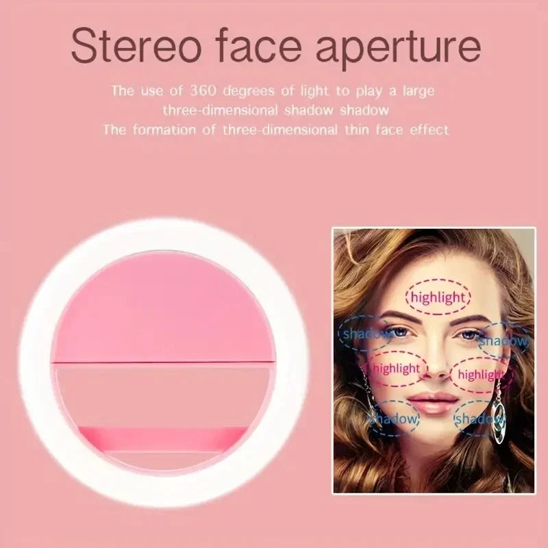 USB Charging LED Selfie Ring Light for Perfect Photos