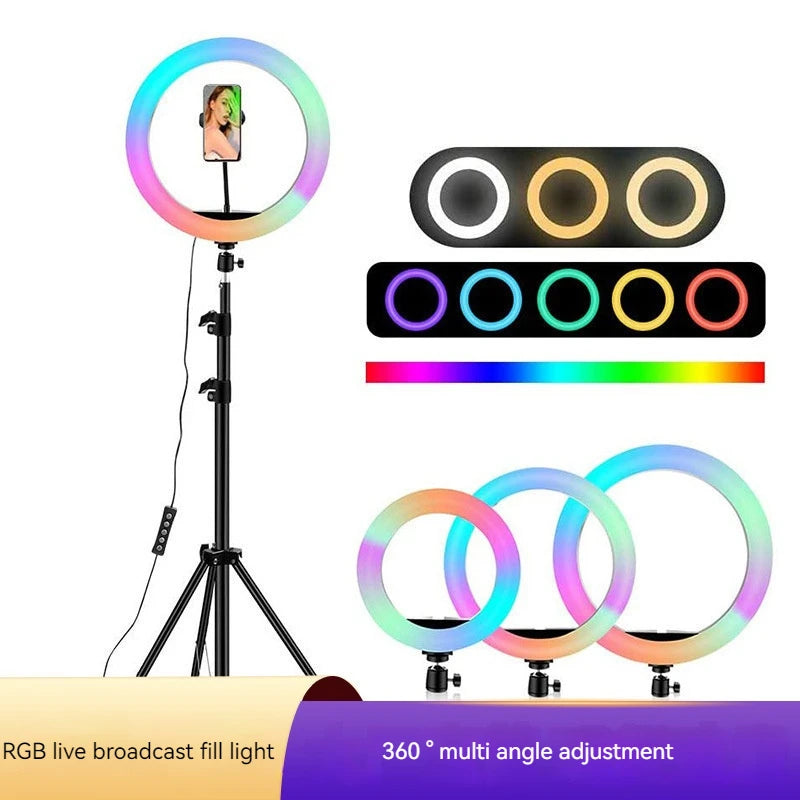 RGB Full-Color LED Ring Light for Selfies and Live Streaming