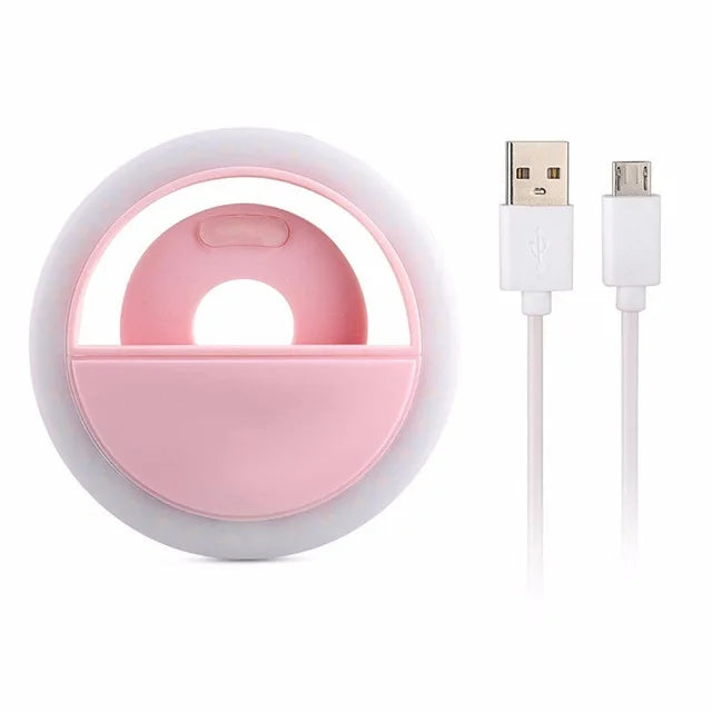 LED Selfie Ring Light with USB Rechargeable Design