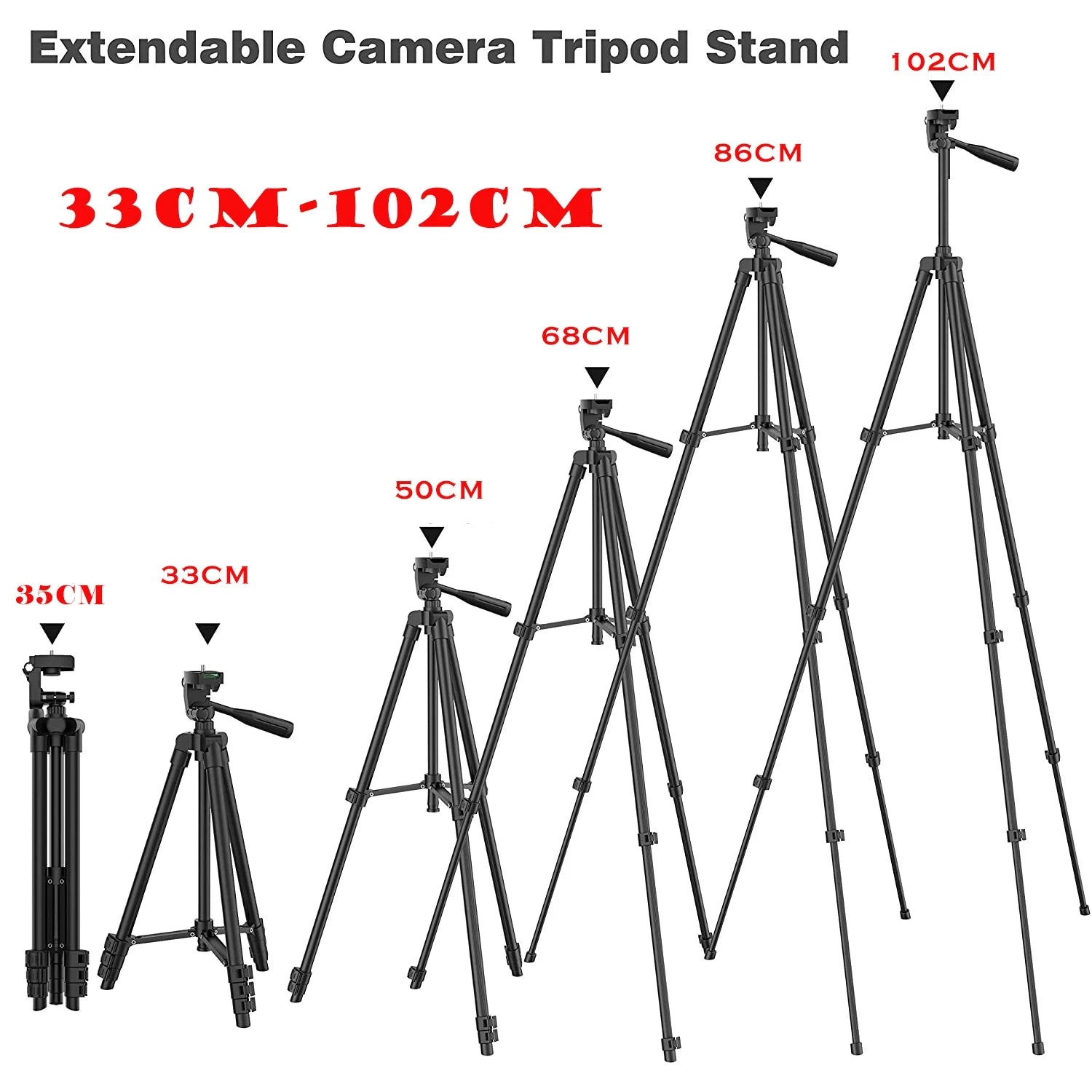 100cm Phone Tripod Stand with Bluetooth Remote for Video Recording