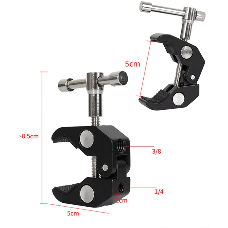 Versatile Table Tripod with Articulating Arm for Smartphones and Action Cameras