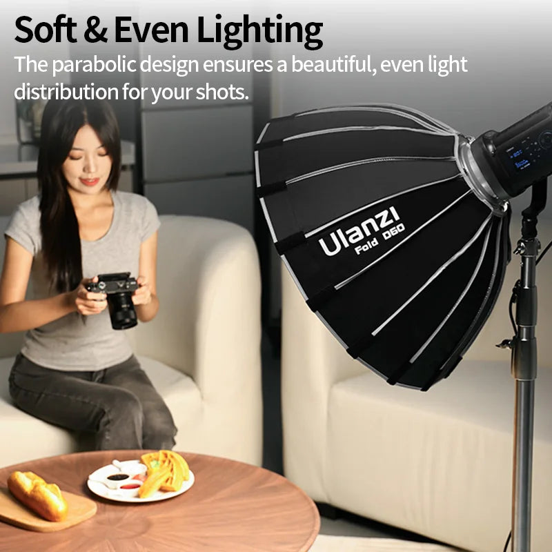 60cm Parabolic Softbox with Standard and Mini Bowens Mount
