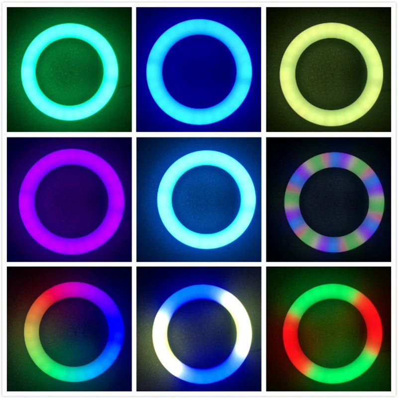 RGB Full-Color LED Ring Light for Selfies and Live Streaming