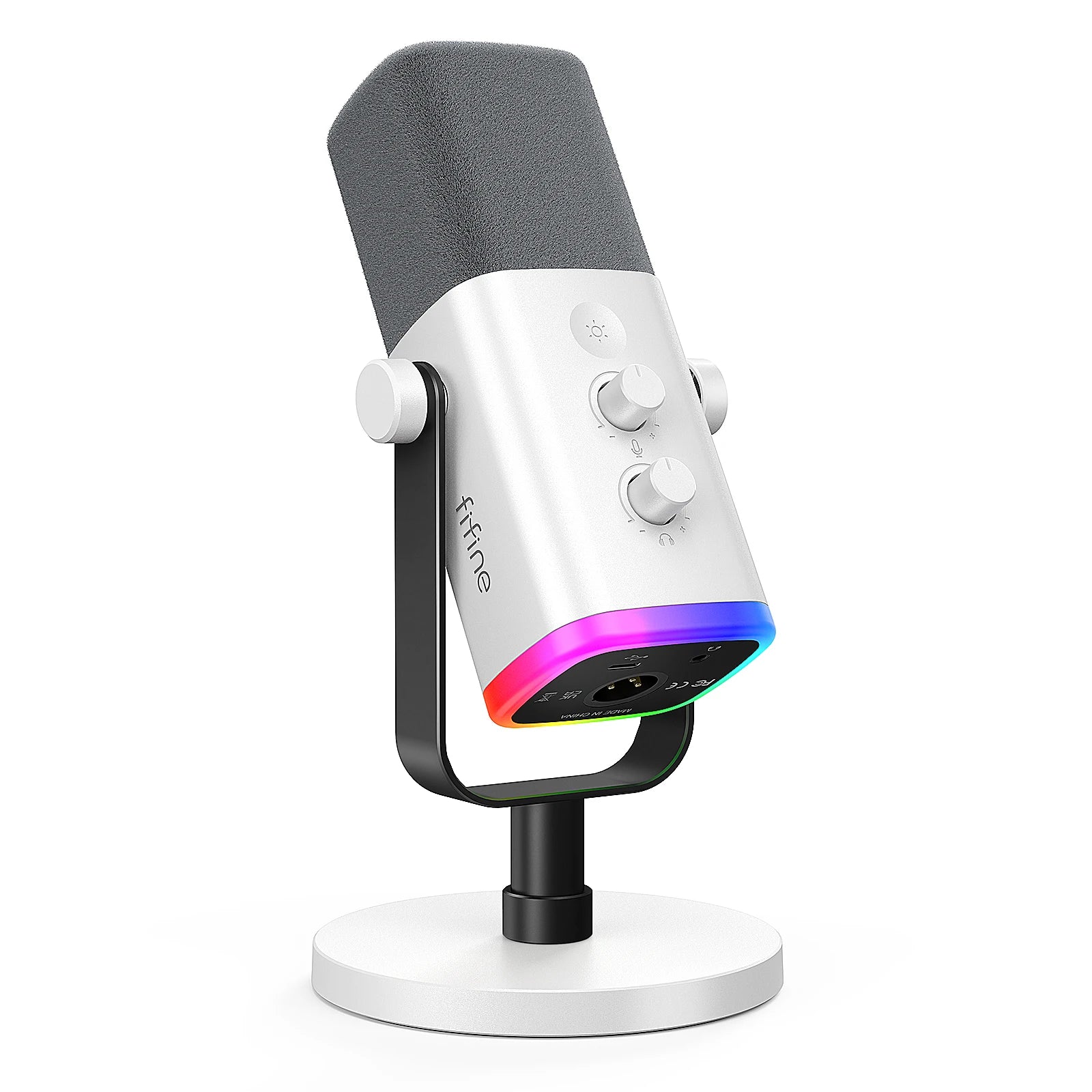 Dynamic USB/XLR Microphone with RGB Modes and Touch Mute Button